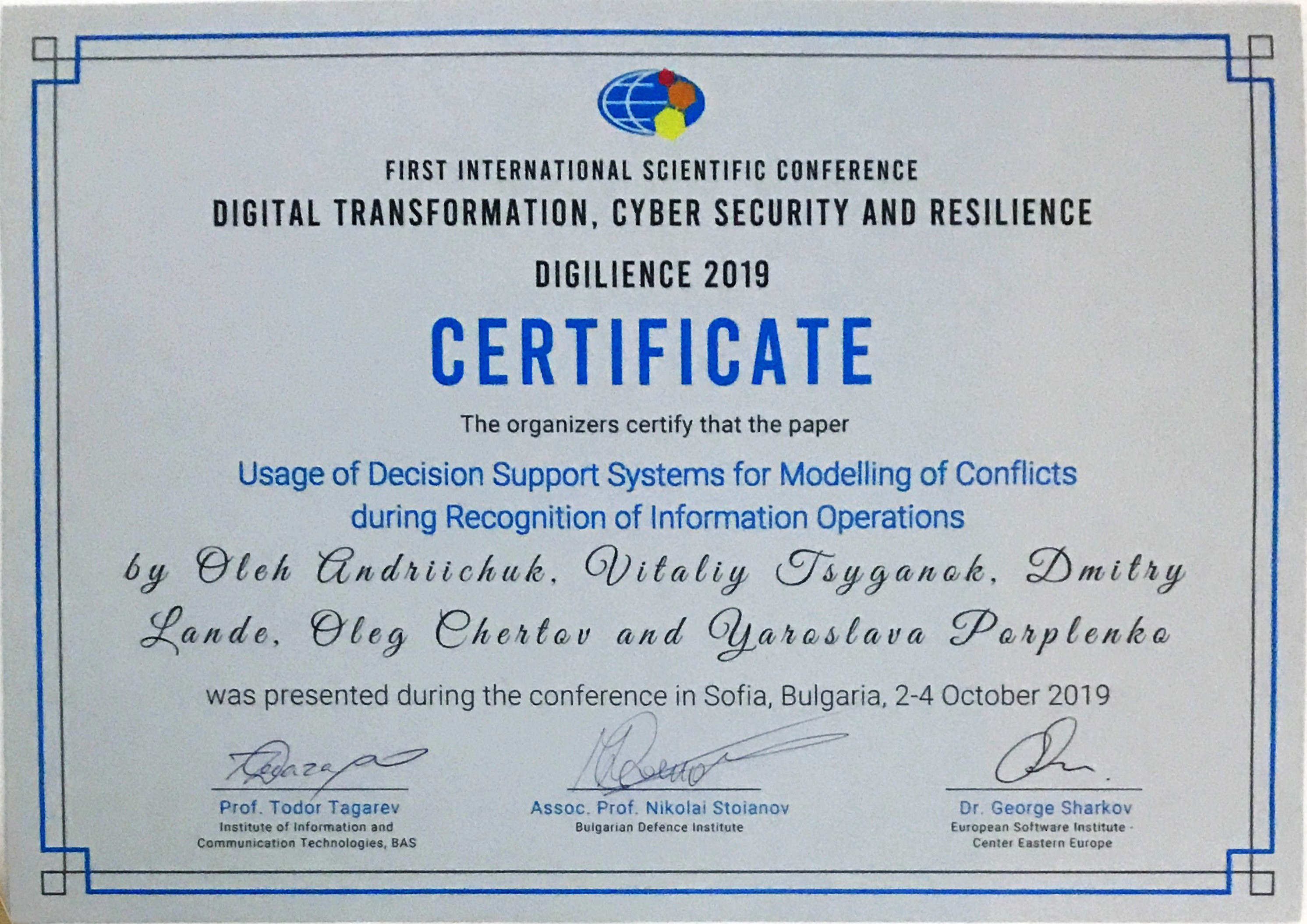 certificate